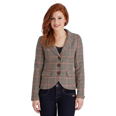 Multi coloured funky check jacket